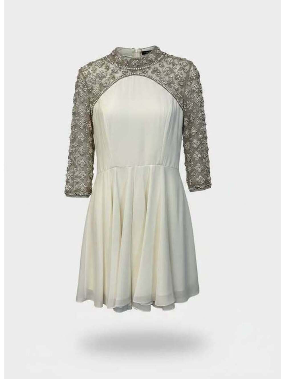 White Beaded Cocktail Dress
